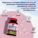 Vitalitown Magnesium Complex Supplement 500mg - NSF Certified Magnesium Glycinate, Malate, Taurate & Citrate - Chelated High Absorption & Gentle on Stomach - Vegan Non-GMO 240 Capsules (BBD 05/2028)
