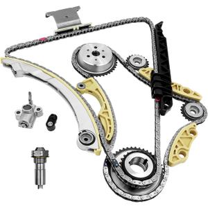2.4 Ecotec Timing Chain Kit W/Tensioner 12680750 Compatible with 2010-2015 Chevy Equinox Malibu, GMC Terrain, Buick Verano Regal Lacrosse 2.4L 2.2 2010-2015 Replace# 94201S Cadena de tiempo