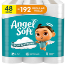 Angel Soft Toilet Paper, 48 Mega Rolls = 192 Regular Rolls, Soft and Strong Toilet Tissue
