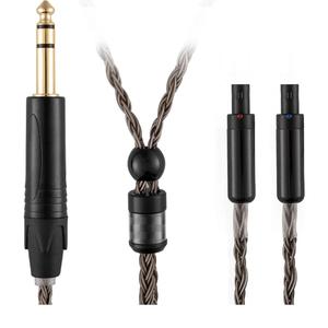 6.35mm Stereo Cable Compatible with Sennheiser HD800s, HD800, HD820s, HD820, HD8XX, Dharma D1000 Headphone 16 Core Replacement Upgrade (with 6.35mm Stereo, 2Meters 6.5Ft)