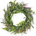 National Tree Company 22 Inch Artificial Wreath with Lavender and Eucalyptus Leaves, Realistic Floral Decoration for Front Door or Indoor Décor