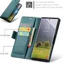 for Samsung Galaxy S26 Ultra Case Wallet with RFID Blocking Card Holder, PU Leather Kickstand Protective Flip Phone Cover Fit for Galaxy S26 Ultra 6.9", Bluish Green
