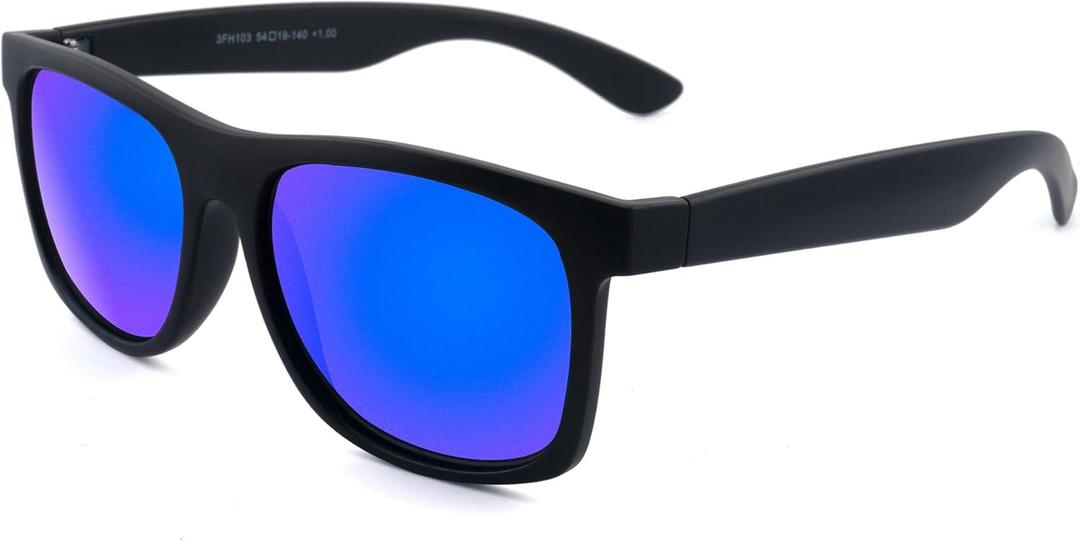 Full Reader Sunglasses Women Men, Womens Mens Reading Sun Glasses Mirroed Pink Blue Lenses Outdoor Not Bifocal Mirrored Blue, 2.0