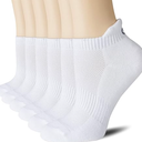 CS CELERSPORT 6 Pairs Ankle Athletic Running Socks Low Cut Sports Tab Socks for Men and Women (Medium)
