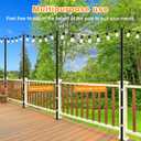 LETIANPAI 4 Pack String Light Poles,10 Ft Light Poles for Outside String Lights,Outdoor Lights Pole with Fork,Metal Poles Stand for Patio Deck Backyard