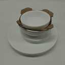 3120NM Glass Glossy Mugless Dinnerware Set, White, 16 Pieces