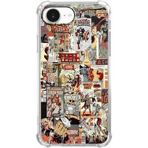 Case for iPhone 16e/17e with Superhero Design,Cartoon Comic Pop Culture Art Collage,Clear Soft TPU Bumper Case,6.1"(Hero,16e)