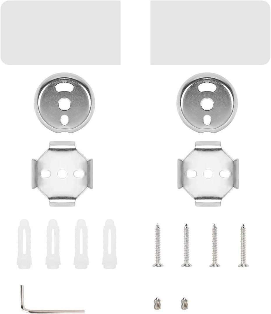 NearMoon Towel Bar Replace Parts - 5 Screws +5 Anchors + 2 Base Plate +Hexagonal Wrench for Wall Mount Towel Holder Replacement