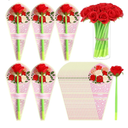 24 Set Valentine's Day Flower Rose Pens with Gift Cards Black Ink Ballpoint Pens Valentine's Day Gifts for Women Teacher Cowork Nurse(Elegant)
