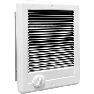 Com-Pak Electric Wall Heater Complete Unit with Thermostat, High Capacity 5120/3840 BTU, 240 Volt, 1500 Watt (Model: CSC152TW, Part: 67506), White