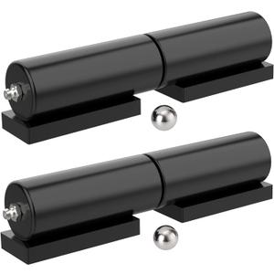 Heavy Duty Gate Hinges 7 Inches- 2 Pack Weld On Install Black Iron Barrel Hinge 900lbs Capacity for Swing Door Trailer Ramp Metal Driveway Gate Drive Gate