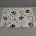 QIONG MENG Halloween Table Runner Ghost Dog Paw Burlap Table Decoration Holiday Home Party Kitchen Dining Table Supplies 13x48 Inch