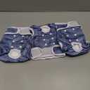 wegreeco Washable Female Dog Diapers Highly Absorbent Reusable Diapers for Dog in Heat Period, 3 Pack (Blue Jeans, Medium)