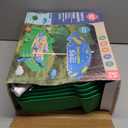 Turtle Sandbox with Lid and Adjustable Umbrella, Large Square Sand Box with 6 Molds & 4 Shovels, Outdoor Beach Toys for Toddlers Ages 3+