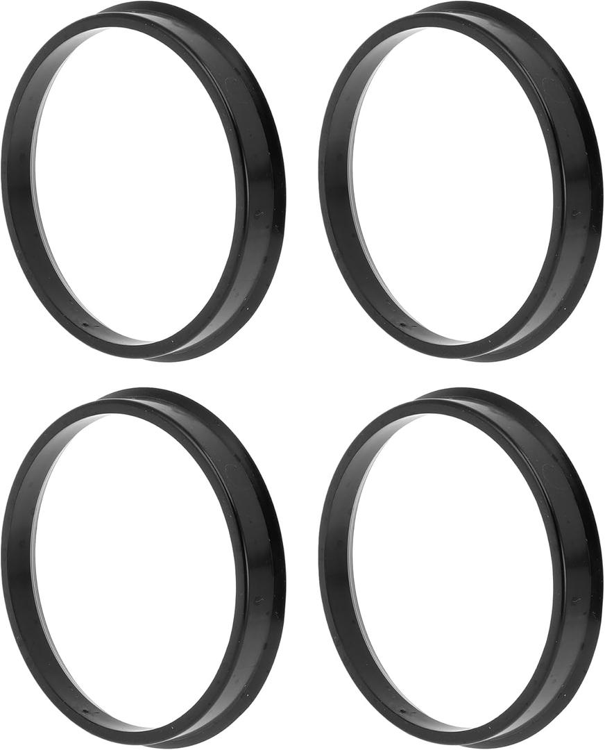 72.1mm to 66.6mm Car Wheel Hub Centric Rings Black Polycarbonate Wheels Center Shaft Shock Absorbing Hubrings 4 Pcs