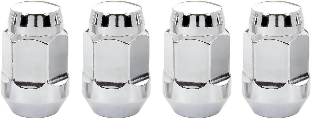 4 x MCGARD 64010 Chrome Bulge Cone Seat Style Lug Nuts (1/2" - 20 Thread Size) - Set of 4