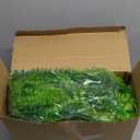 Geosar 12 Pcs Artificial Hanging Plants 32 Inch Hanging Boston Ferns Plastic Fake Plants for Wall Room Garden Wedding Garland Indoor Outdoor Decoration, No Basket