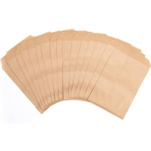 100-pack 3x5 Inches Mini Size Natural Kraft Paper Bags for Bakery Cookies Treats Snacks Popcorn Small Gift bag