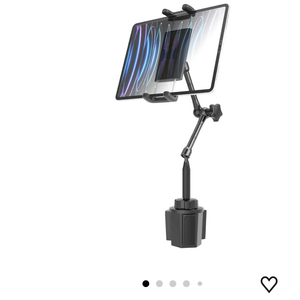 Car Cup Holder Tablet Mount for 4.7-13" iPad & Phone, Extra-Length Metal Arm（12.9"） Truck Cup Tablet Holder with 360° Adjustable Arm, Cupholder for iPad Pro, Air, Mini, Galaxy Tab, Fire HD