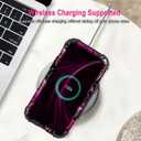 Miqala for iPhone 13 Pro Max Case,Glow in The Dark Three Layer Heavy Duty Shockproof Full Body Protection Hard Plastic Bumper+Soft Silicone Case for Apple iPhone 13 Pro Max 6.7 inch,Black/Red