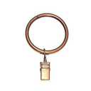 Black Curtain Ring with Clip Set of 15 Pack, Metal Curtain Clips for Drapes,1.5" Inner Diameter Hanging Ring Suitable for 1" - 1.25" Curtain Rods, Wire Loop Clips Ring for Heavy Drapes