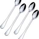 Towle Living Basic Stainless Steel Ice Beverage Spoon, Set of 2