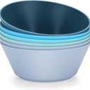 50 Oz Large Cereal Bowls, Unbreakable Wheat Straw Fiber Salad Bowl Sturdy and Stackable Salad Serving Bowls Set, BPA-Free Microwave/Dishwasher Safe, Lightweight for Oatmeal, Snacks , Oatmeal, Snacks (Blue Series)