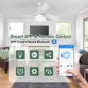 Ceiling Fans Lights with APP & Remote Control: 30 Inch Low Profile Ceiling Fans with Lights Reversible Small Flush Mount Ceiling Fan 3 Colors Quiet 6 Speeds Ceiling Fan for Bedroom Livingroom Kitchen