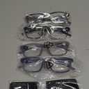 4 Pack Reading Glasses Blue Light Blocking for Men Women, Rectangular Frame Computer Readers with Spring Hinge, Reading Glasses for Men Women Anti-Eyestrain/UV Ray Eyeglasses (2.5x)