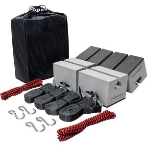 WOOWAVE Canoe Carrier Deluxe Carrier Kit Universal Soft Standard Foam Block for Roof Racks Car-Top Replacement with Tie-Downs, 6 inches