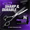 Fagaci Hair Thinning Scissors 6" with 440C Steel, Ultra Sharp & Superior Cuts Texturizing Shears, Extreme Durability Texturizing Scissors, Barber Thinning Shears, Hair Cutting for Women & Men