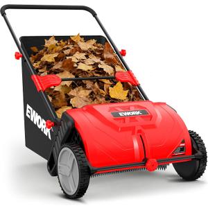 Push Lawn Sweeper 26-Inch with 3.5 cu.ft. Hopper Bag for Yard Clean