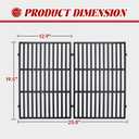 7524 Grill Grates for Weber Genesis 300 Series, 19.5" x 12.9", 2 Pack