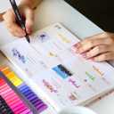 Swemos Markers for Adult Coloring Book, 120 Colors Art Markers Set Dual Tip Brush Pen, Coloring Markers Fine Point Kids Artist Drawing Paintings Diaries Journaling Art projects Art Supplies with Case