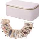 Travel Jewelry Case Travel Jewelry Organizer with 12 Clear Velvet JewelryPouch JewelryBox Organizer for Women Girl Necklace Rings Earrings Bags Wedding Gifts Sorting Storage