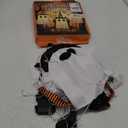 Set of 4 Halloween Hanging Ghosts, Halloween Decorations Outdoor Hanging Ghosts with Witch Hat,Glowing Ghost Witch Hat Lights, Light up Ghost Decor for Yard Patio Garden Tree Outside(4 Ghost Lighted)