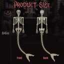 84Inches/7Ft Mermaid Halloween Life Size Skeleton Pose-N-Stay Posable Movable Joints Hanging for Halloween Decoration Decor Spooky Scene Party Favors, 1 Pack Mermaid Skeleton