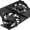 620-039 5137714AA Engine Radiator Dual Cooling Fan for Dodge Chrysler 300 Challenger Charger Base Magnum SRT8 SXT LX Signature 2005-2006 2007 2008 2009 2010 5137713AA 5174358AA CH3115132