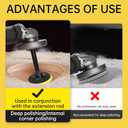 Angle Grinder Attachments Kit with 3 Extension Rods (5.5"/4"/3"), 4 Sets Flange Nut Assemblies & 2 Spanner Wrench - 5/8"-11 Thread Compatible with DeWalt Milwaukee Makita Bosch Grinder Accessories