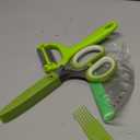 VIBIRIT Herb Scissor, Leaf Stripper, Stainless Steel 5 Blade Kitchen Scissors,Peelers for Kitchen,for Chopping Chive, Vegetables, Salad,Collard Greens, Parsley, Rosemary As Christmas gifts