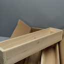 Wooden Chicken Feeder, Feeding Container, No Waste for Garden Outdoor Farm, Light Wood, 4 count