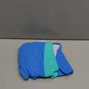 Womens High Waisted Bikini Sets Sporty Crop Top Color Block Swimwear Bandeau Scoop Neck Vintage Two Piece Bathing Suits (Small, Blue)