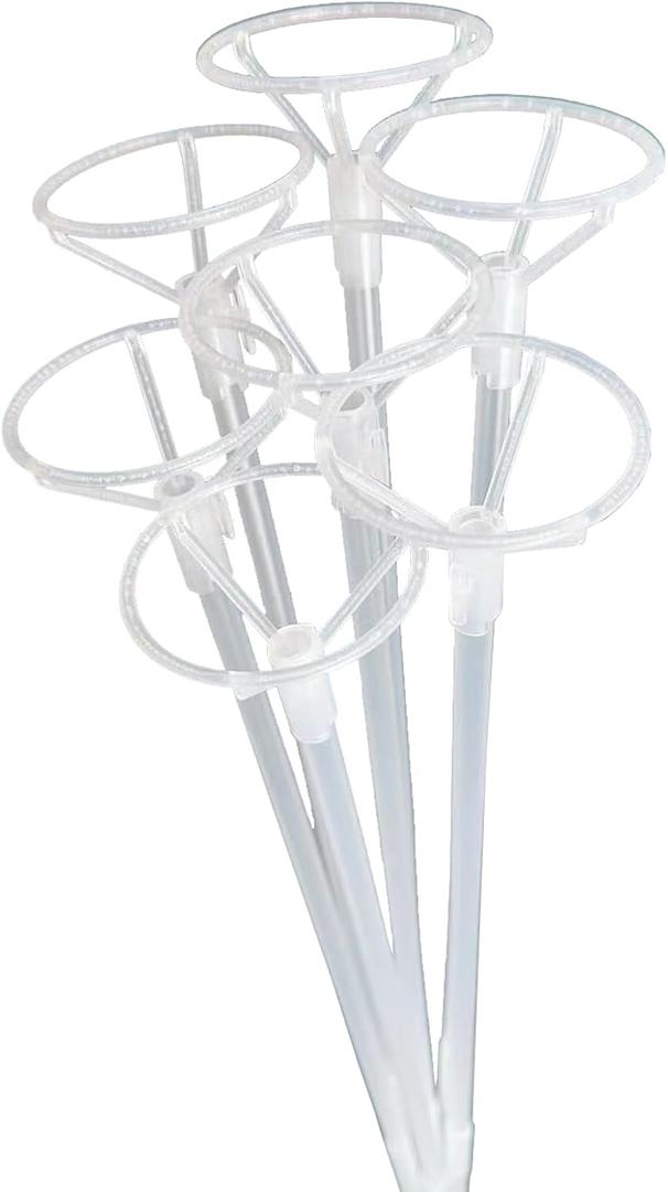 36 Set 16.92inch Big Clear Balloons Holder Sticks With Cups, Long Reusable Bobo Balloon Holder Sticks For 10in To 30in Various Balloons Birthday Festivals Wedding Party