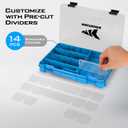 KastKing Bait Vault Camouflage Tackle Box, Plastic Fishing Tackle Box Storage Organizer with Removable Dividers, 4 Packs Tackle Trays Terminal Tackle Storage, Right Angle Lure Boxes