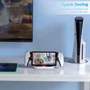 FASTSNAIL Charging Stand for PS Portal Compatible with Hard/Soft Cover, RGB Charge Station for TPU/EVA/Silicone Protective Case When Charging, Charge Holder for PlayStation 5 Portal (Black/White)