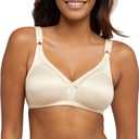 Bali Women's Double Support Wireless Bra, Comfortsoft Full-coverage Wirefree Bra, Df3820 (38B, Light Beige)