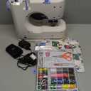 Portable Sewing Machine, Lncludes Beginner Basic Sewing Machine Kit, 12 Stitch Patterns Built-In, Versatile 2-Speed Foot Pedal, Great for Beginners, Adults, Home Use - Blue and White-S3