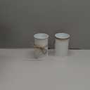 16 Pcs High Farmhouse Vase Decor 4.3" Metal Flower Vases Iron Rustic With Twine Small Bulk Centerpieces for Table Weddings Home Office Decoration Flower Arrangement (White)