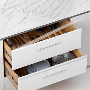 Cabinet Protector Edge Guard (Pack of 6), 24" Clear PVC Cabinet Edge Protectors for 3/4" Thick Kitchen Cabinets Doors  Slip-On No-Tool Sliding Installation