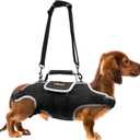 Dog Lift Harness, Full Body Support with Adjustable Control Handle & Reflective Straps for Medium Senior Dogs, Post-Surgery Recovery & Joint Problems (Oxford Cloth, M)